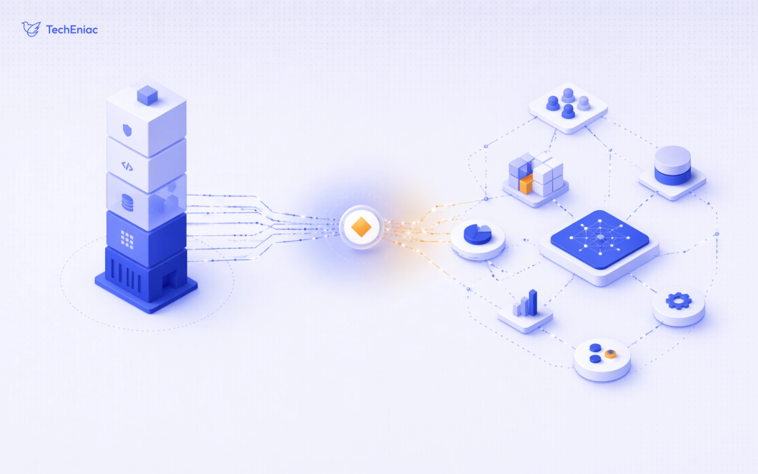 Comparison illustration of in-house team vs development partner for AI SaaS